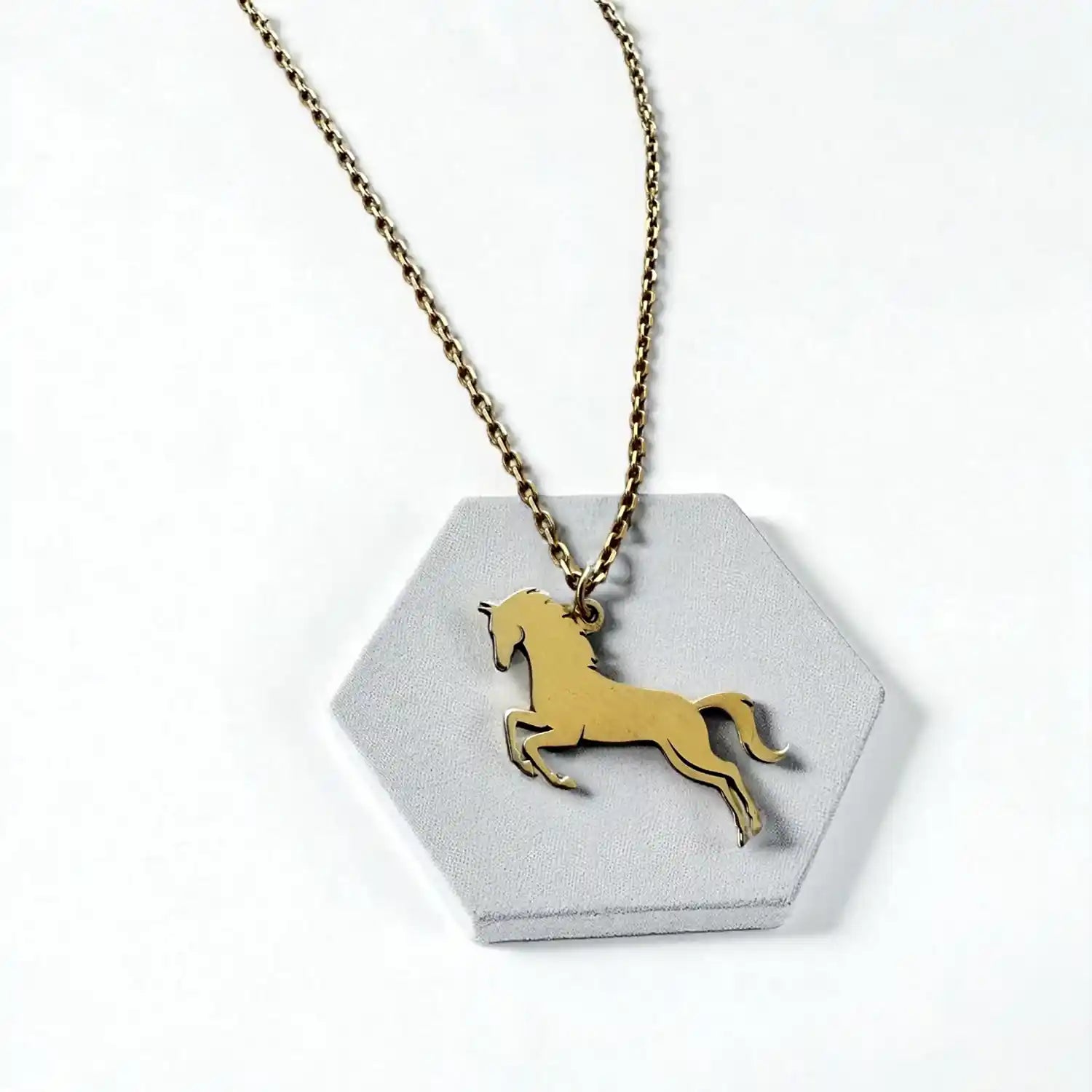 925 Ayar Gümüş At Figürlü Unisex Kolye