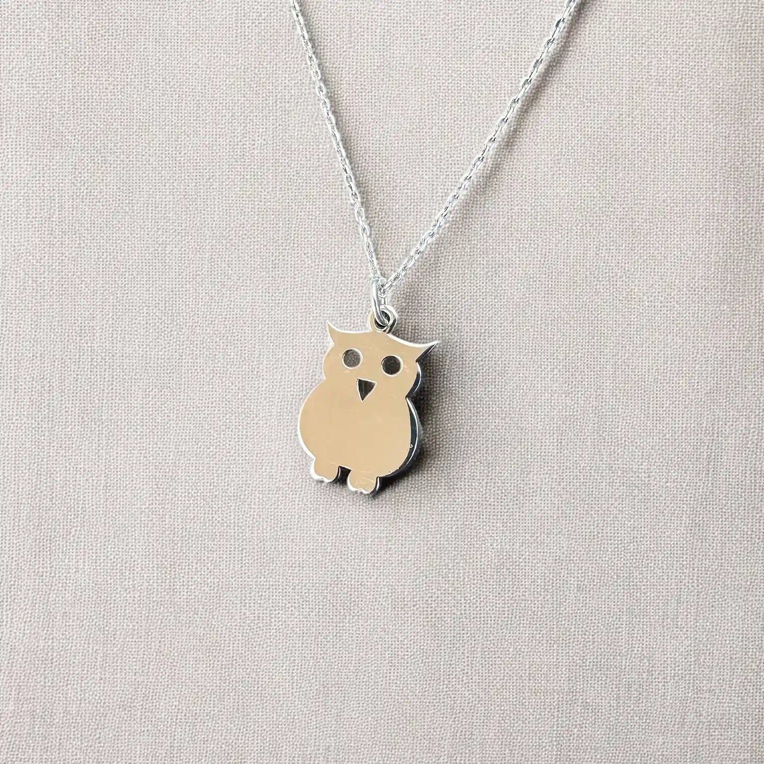 gümüş baykuş kolye