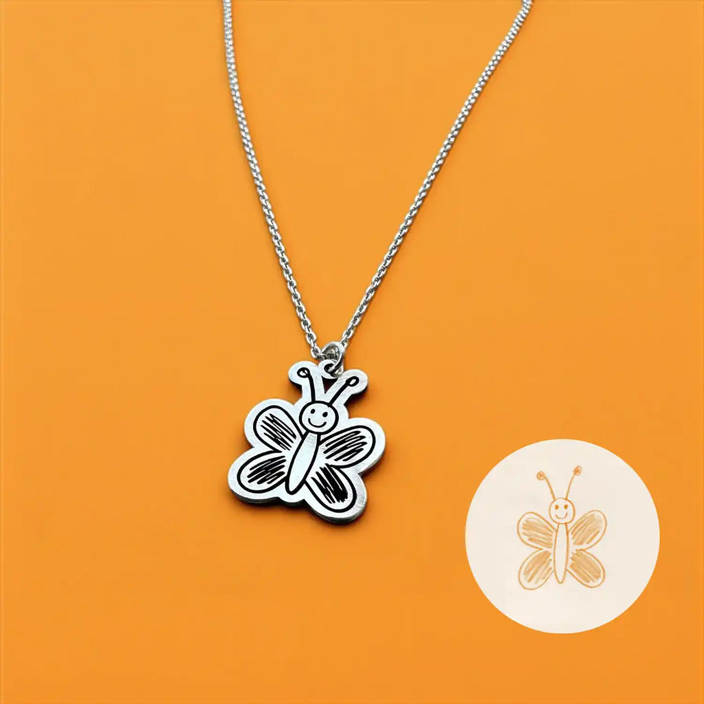 Çizimini kolyeye dönüştür gümüş tasarım