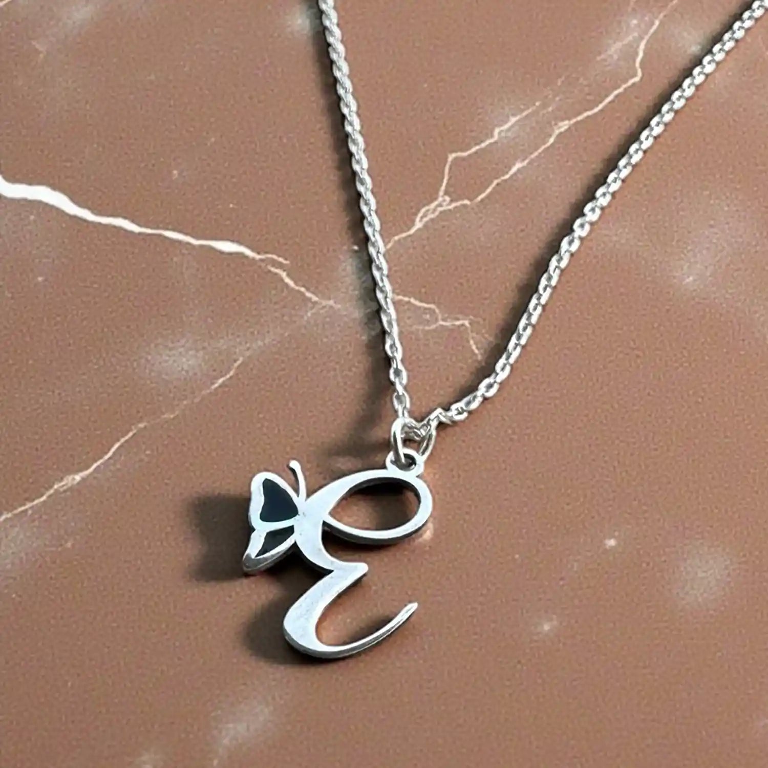 harfli gümüş kolye