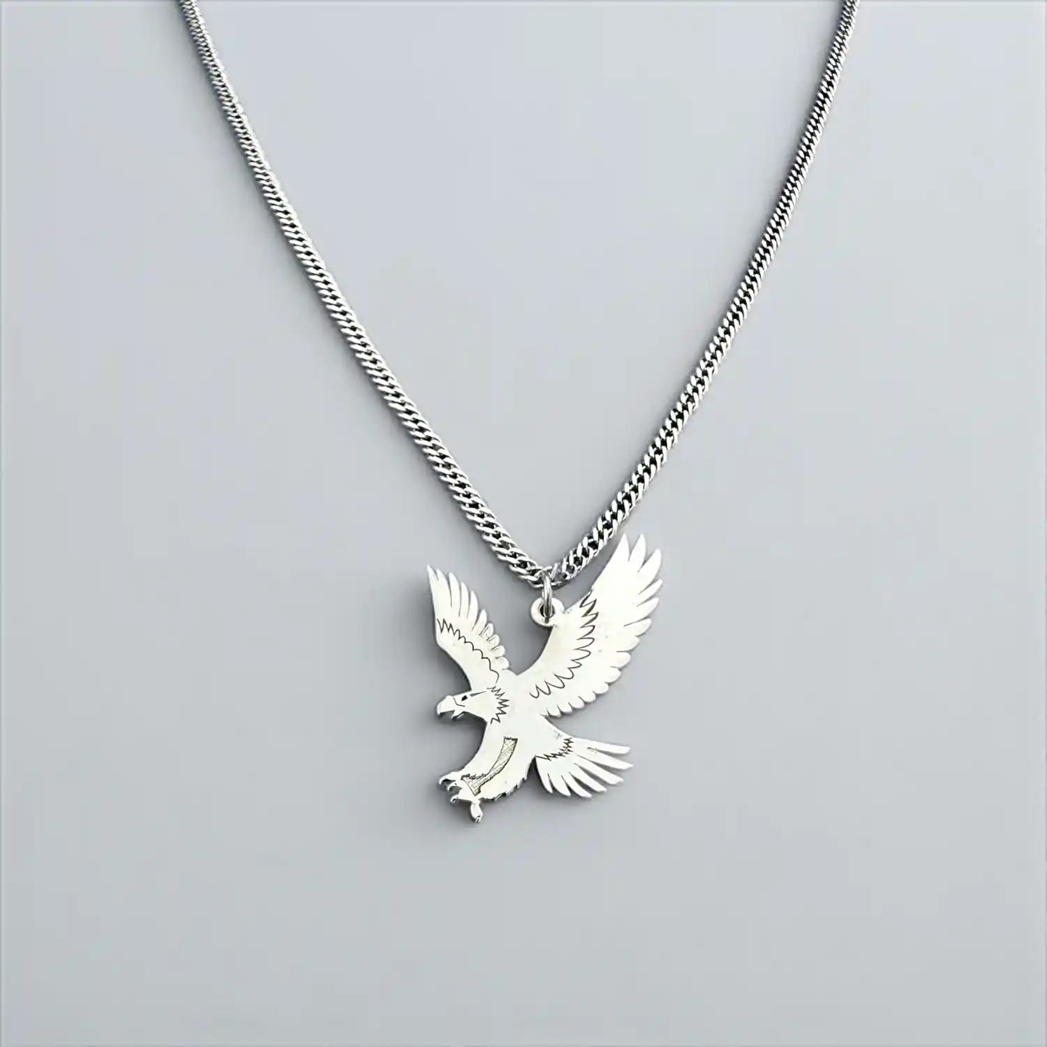 gümüş kartal kolye 