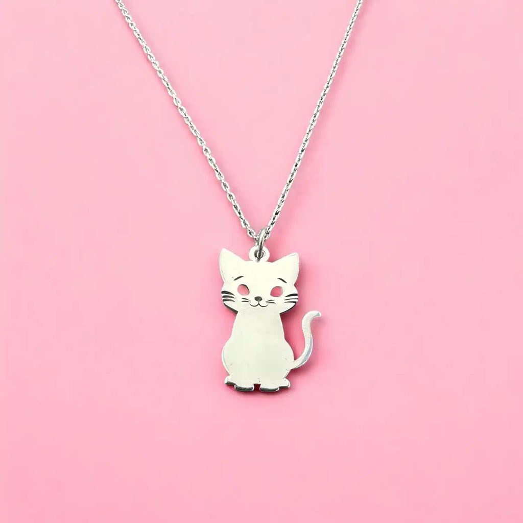 kedili gümüş kolye