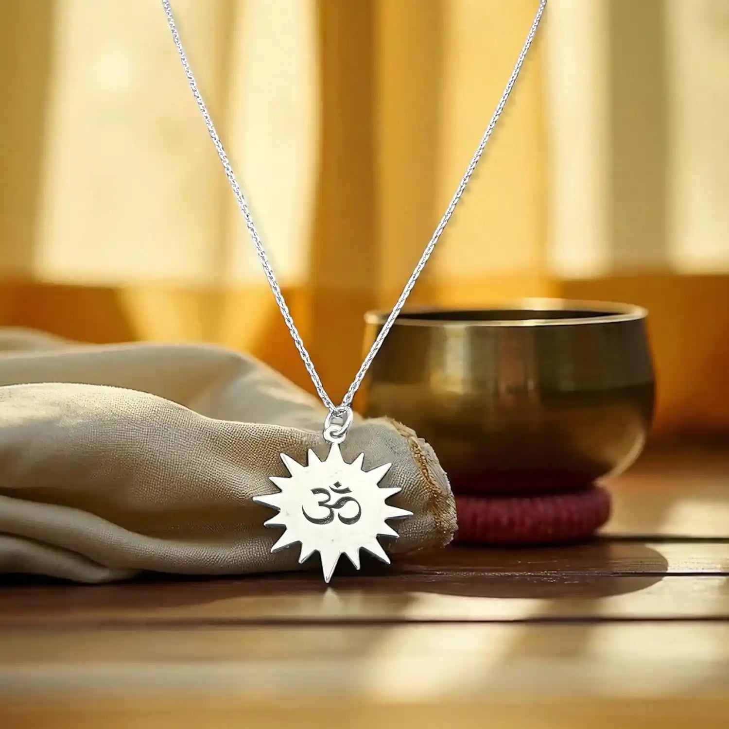 Om Sembolü Kolye – 925 Ayar Gümüş & Altın Kaplama & Rose Kaplama Spiritüel Takı