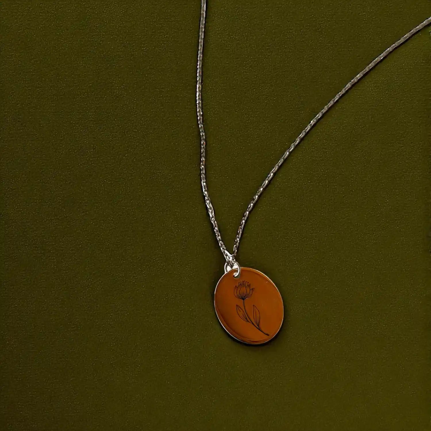 rose gümüş kadın kolye 