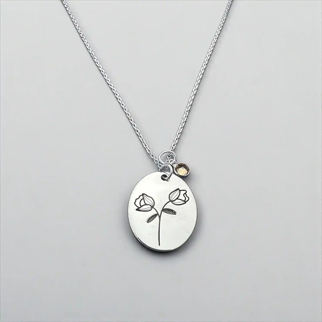 taş detaylı gümüş kadın kolye